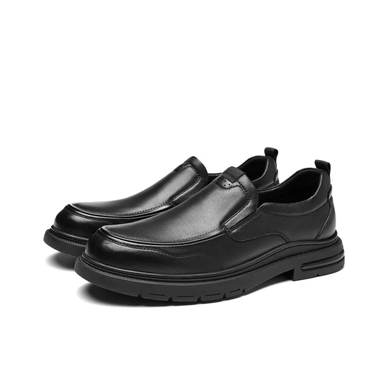 HLA Breathable Soft Soled Business Height Increasing Slip on Dad Shoes Loafers-1