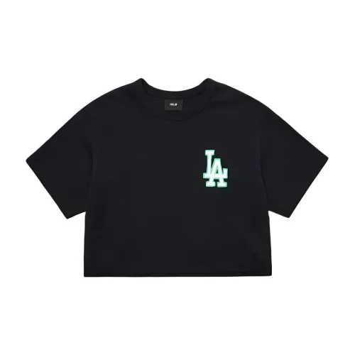 MLB Los Angeles Dodgers Crop Tops Women's Black