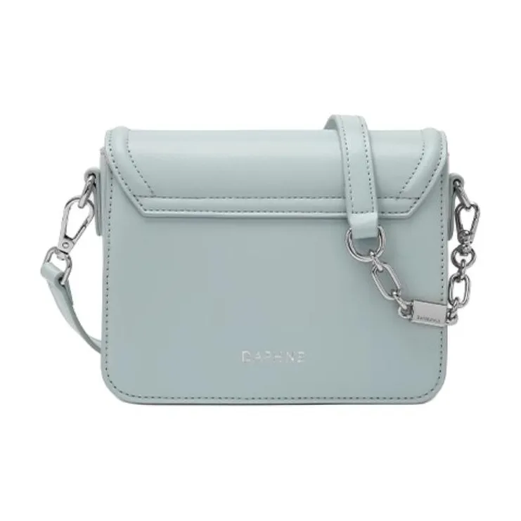 DAPHNE PU Small Square Bag Shoulder Bag Medium Size Women's Ecru/Blue-7