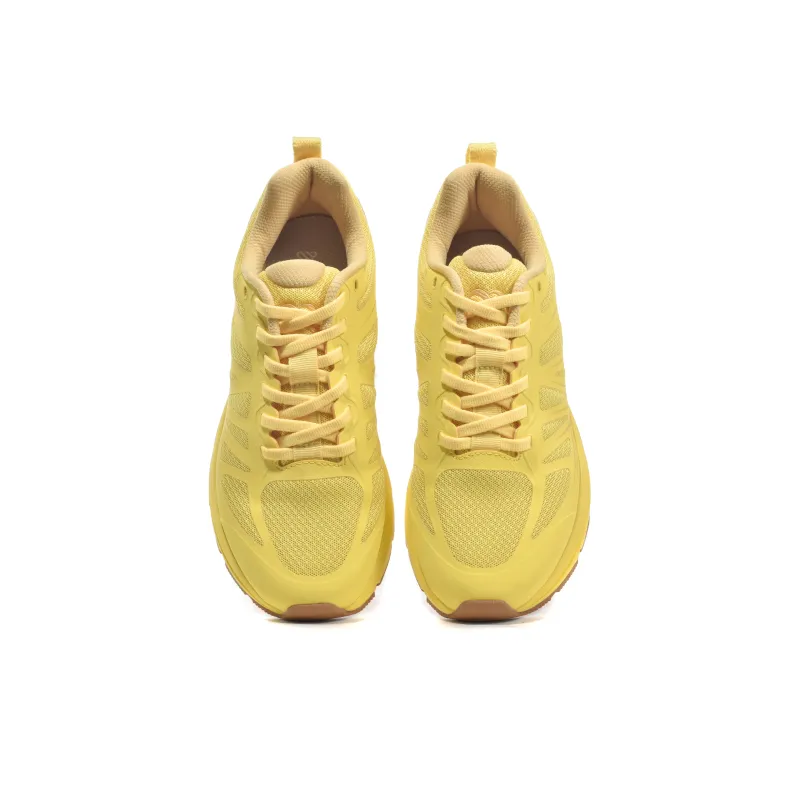 Mailesen Cushioning Wear Resistant Low Top Training Running Shoes Unisex Yellow-1