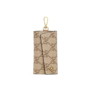 PIERRE CARDIN Polyvinyl Chloride Key Pouch Regular Women's Khaki/Grey/Light Coffee