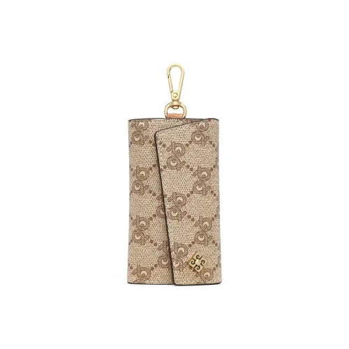 PIERRE CARDIN Polyvinyl Chloride Key Pouch Regular Women's Khaki/Grey/Light Coffee