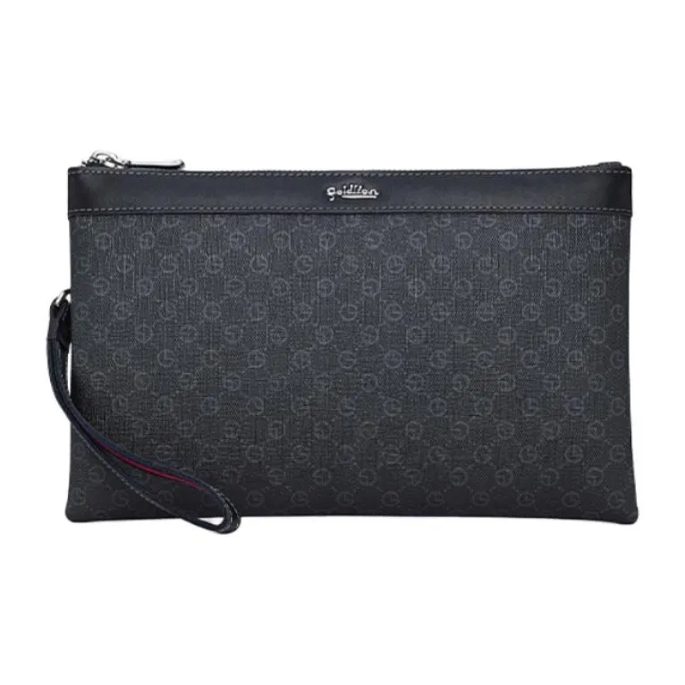 GOLDLION PVC Polyvinyl Chloride Clutch Medium Size Men Black-0