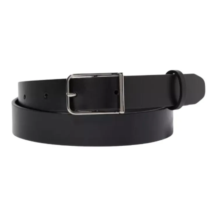 UNIQLO Cow Leather Leather Belts Women's Black Width 2.4CM-0