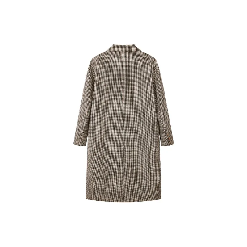 Yu Qianwen Coats Women's Vintage Plaid-1