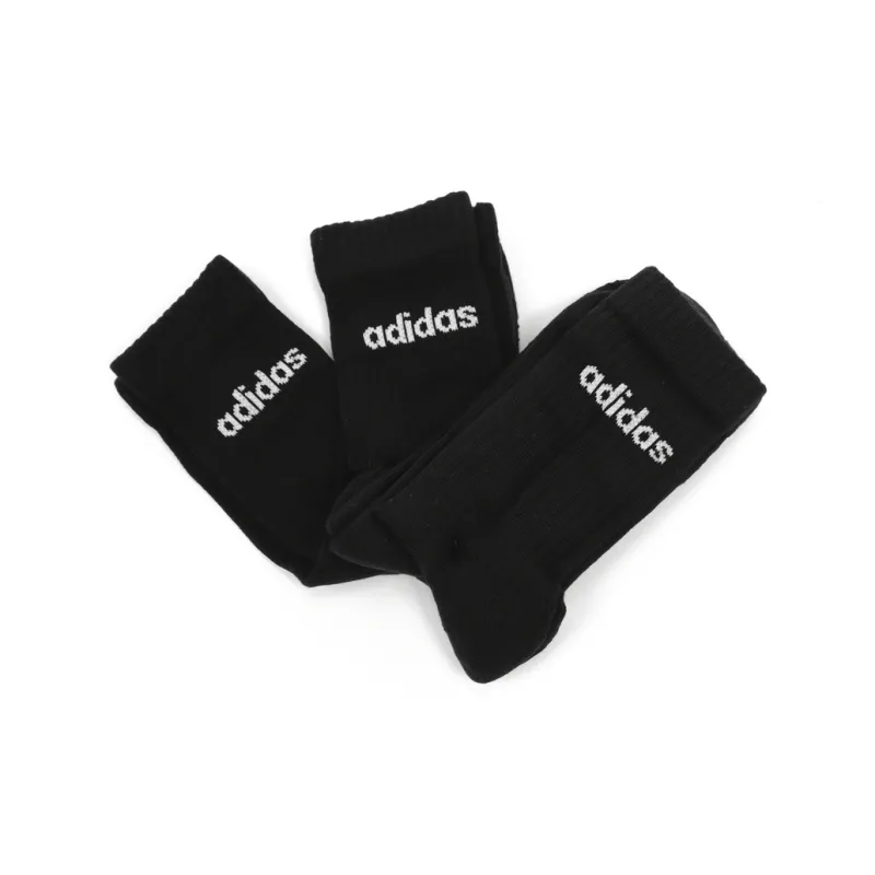 Adidas Mid Calf Socks Unisex 3 Pack Black-3