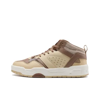 PEAK Classic Heritage Wear Resistant Slip Resistant Mid Top Skateboard Shoes Men Brown