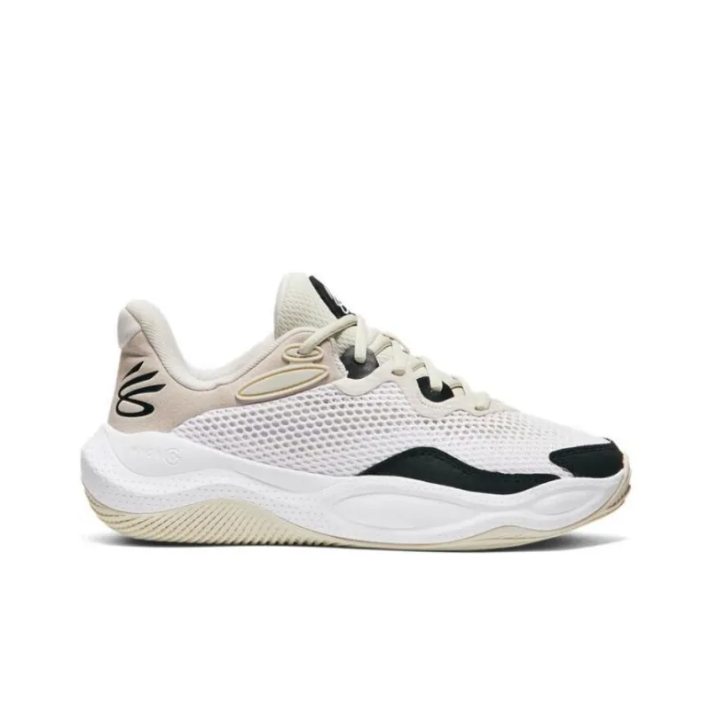 Under Armour Wear Resistant Low Top Basketball Shoes Men's Ecru-1