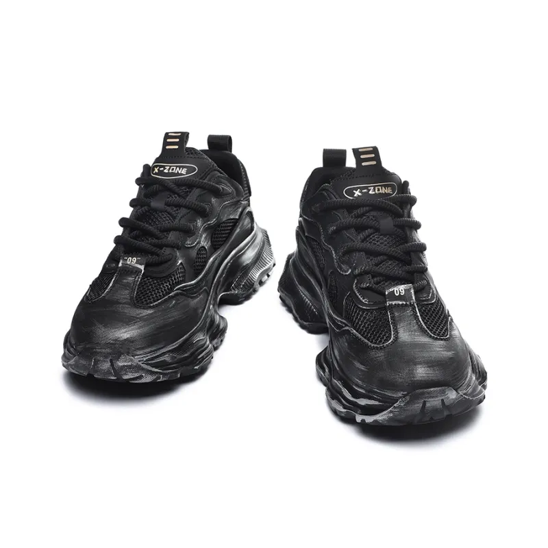 X ZONE Cushioning Coverage Wear Resistant Lightweight Breathable Low Top Chunky Sneakers Men-3