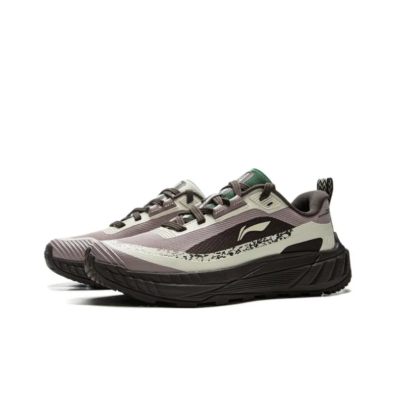 LiNing Anti-Slip And Wear-Resistant Water-Resistant Low-Top Trekking Shoes Men's Taupe-2