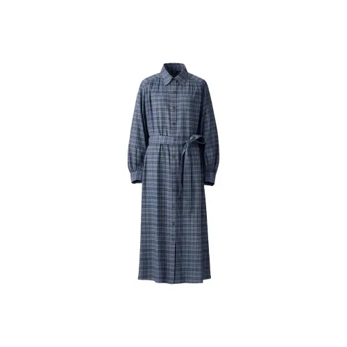 UNIQLO Long-Sleeved Dresses Women's Royal Blue