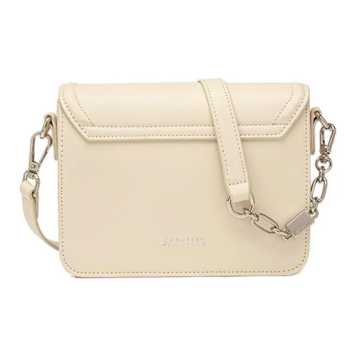 DAPHNE PU Small Square Bag Shoulder Bag Medium Size Women's Ecru/Blue-2