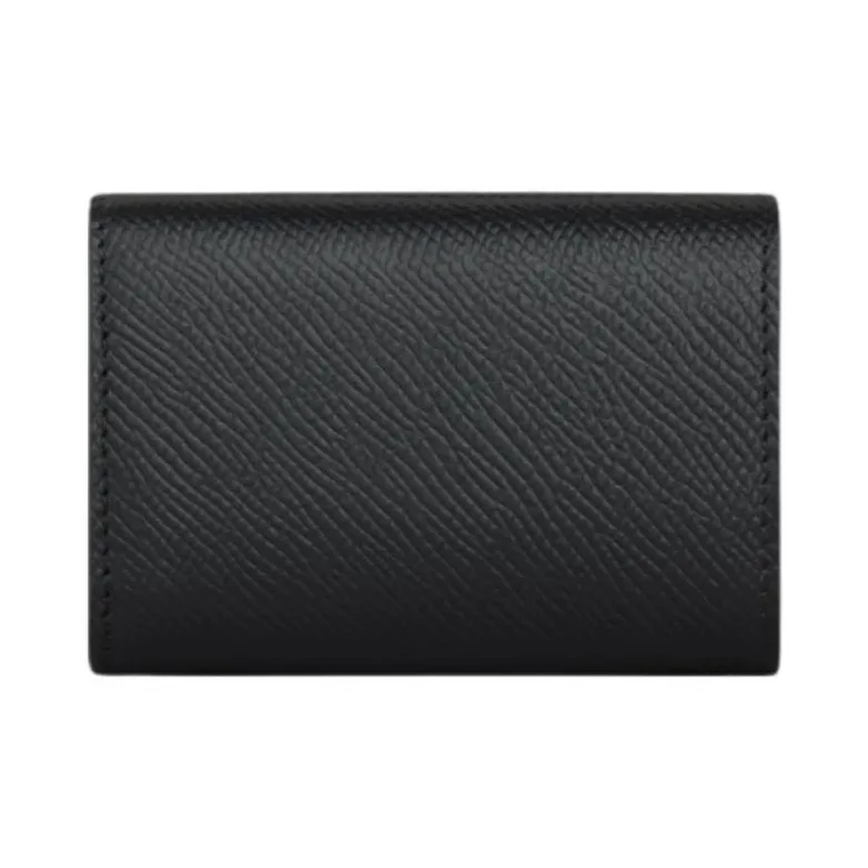 CELINE Grained Calfskin Wallet Men's Black-3