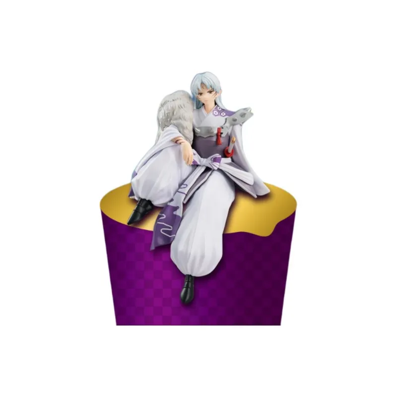 FURYU Sesshomaru Compressed Instant Noodle Figure Inuyasha Warring States Era Fudoki Figure 14cm Bonus Gifts-2