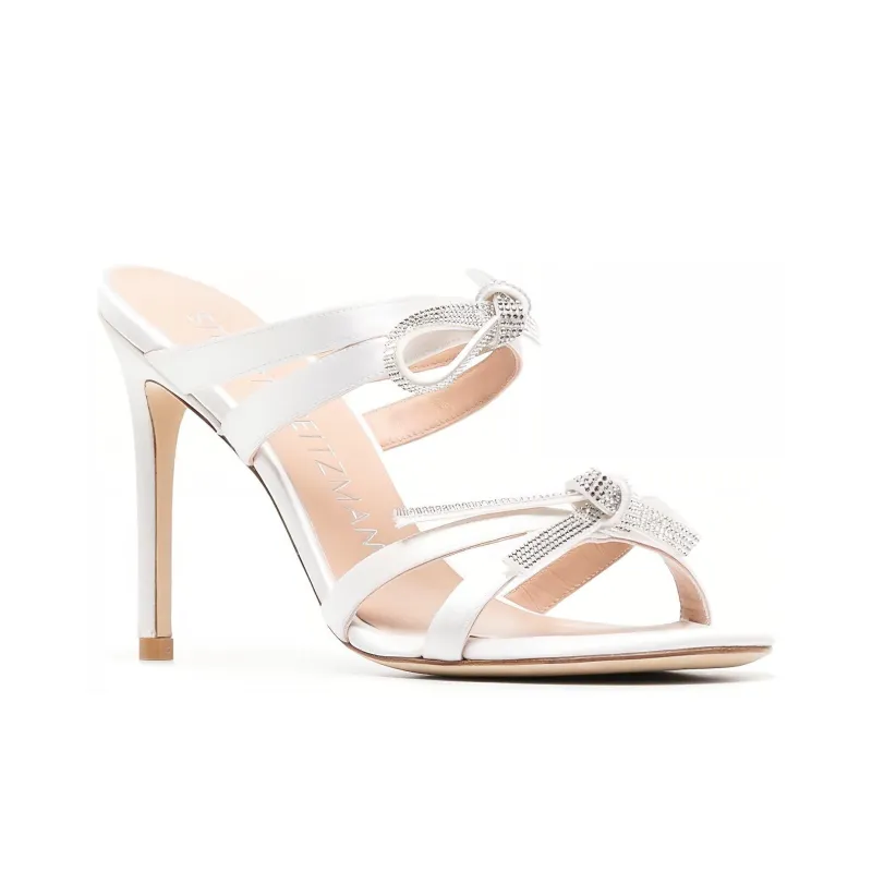 stuart weitzman 110mm SW Bow Crystal Embellished Sandals-2