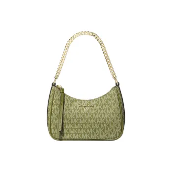 MICHAEL KORS Coated Canvas Shoulder Bag Handbag Shoulder Bag Small Size Women's Grass Green