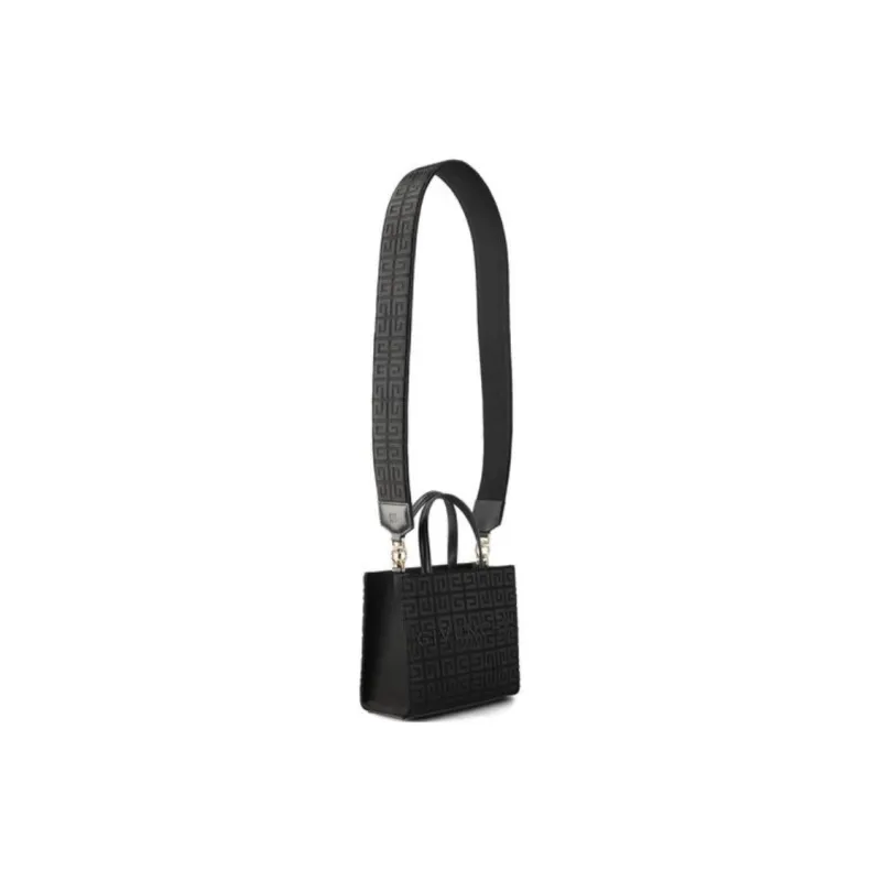 GIVENCHY G Tote Cotton And Acrylic Blend Tote Bag Shopping Bag Shoulder Bag Crossbody Bag Handbag Mini Women's Black-3
