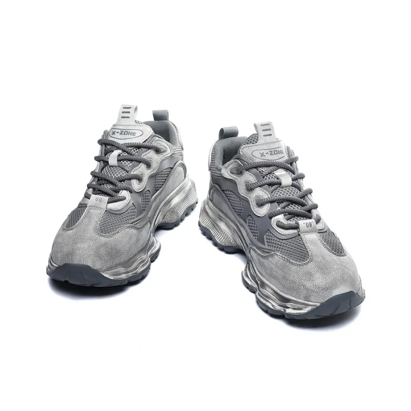 X ZONE Cushioning Coverage Wear Resistant Lightweight Breathable Low Top Chunky Sneakers Men-9