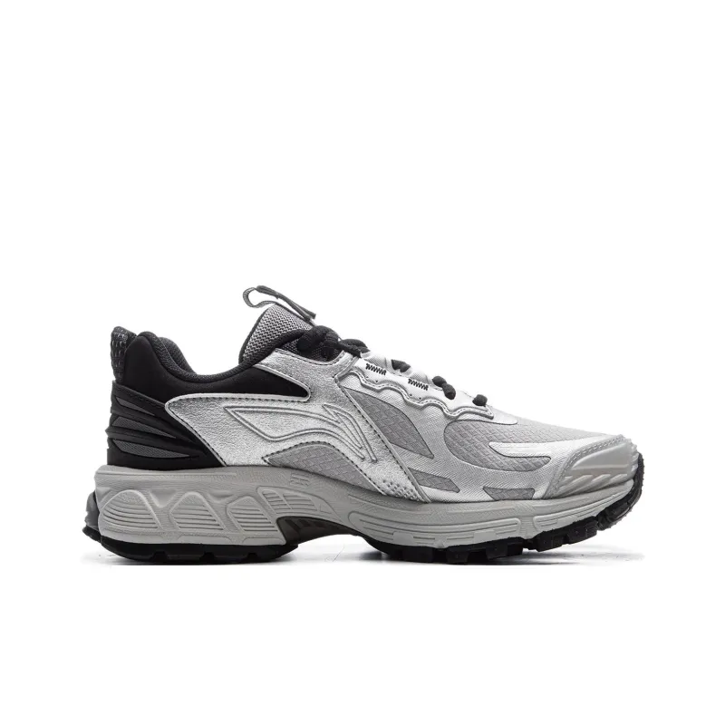 LiNing Fuyao 2.0 Trail Anti-Slip Wear-Resistant Low-Top Casual Running Shoes Women's Gray Silver-1