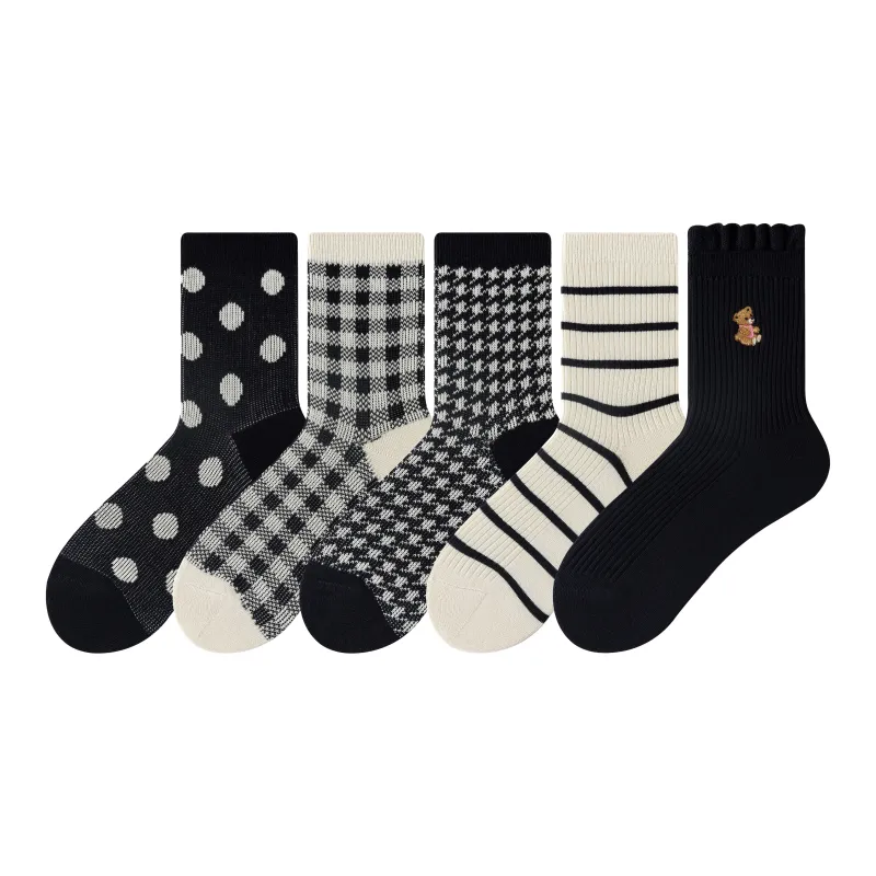 Caramella Mid Calf Socks Women's 5 Pack-8