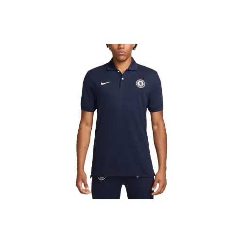 Nike Chelsea FC Polo Shirts Men Obsidian Color