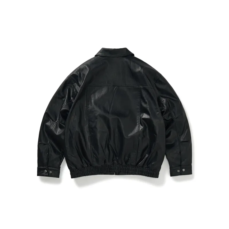 714STREET Leather Jacket Thickened Puffer Jacket Unisex-13