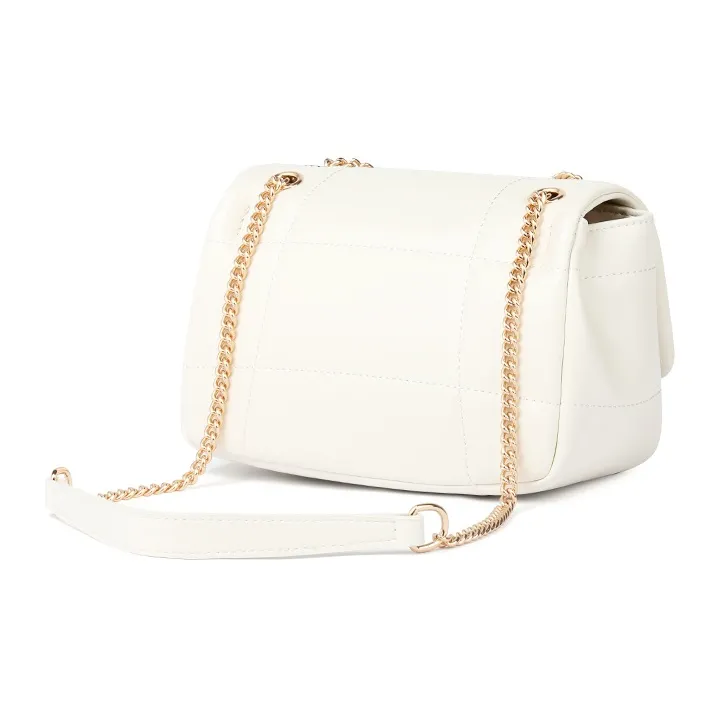 TUCANO Split Cow Leather With Synthetic Leather Shoulder Bag, Crossbody Bag Regular Women's Ecru-2