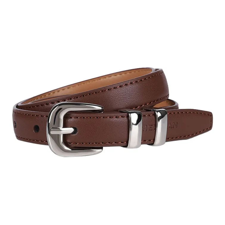 MEXICAN Cow Split Leather Leather Belts Women's Width 1.9cm-5
