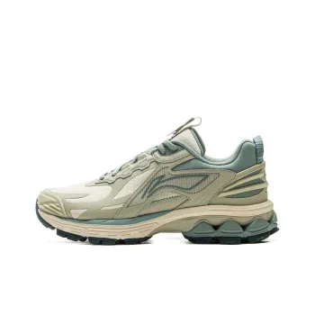 LiNing Fuyao 2.0 Trail Anti Slip Wear Resistant Low Top Casual Running Shoes Women's Green Beige
