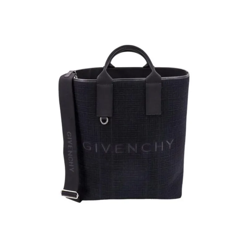 Givenchy Cotton, Cow Leather Shoulder Bag, Crossbody Bag, Handbag Tubas Men's Black-1