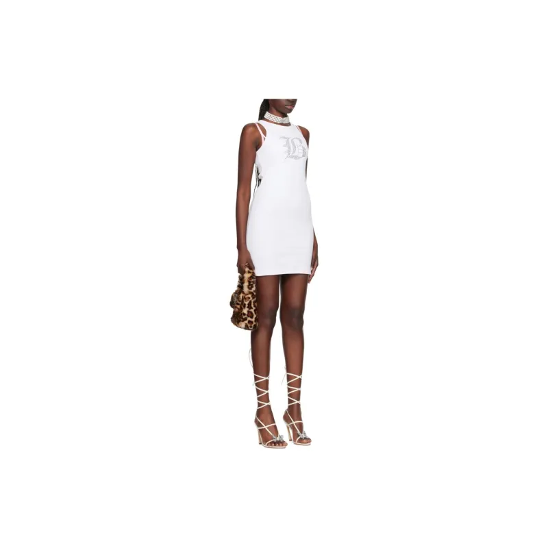 Blumarine Sleeveless Dress Women's White-1