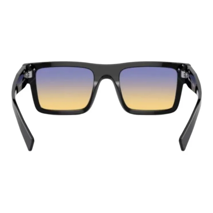 PRADA TR/Memory Plastic Rectangular Sunglasses Men's Black-3