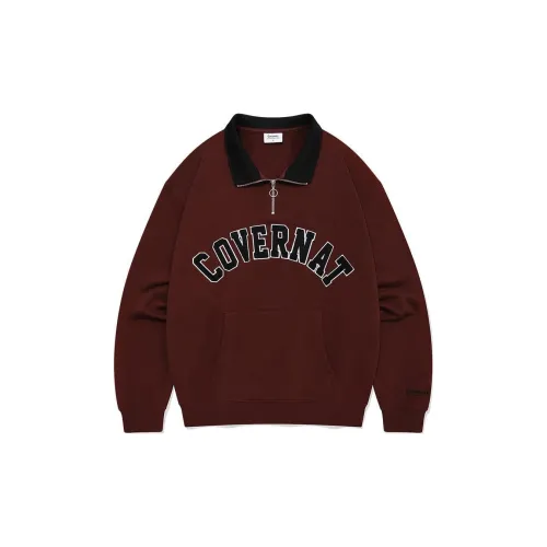 COVERNAT Sweatshirts Men Deep Red