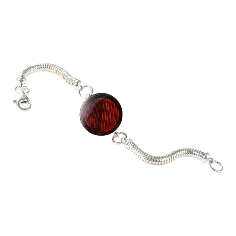 S&A S925 Silver With Amber Beeswax Inlay Bracelets Women's-3