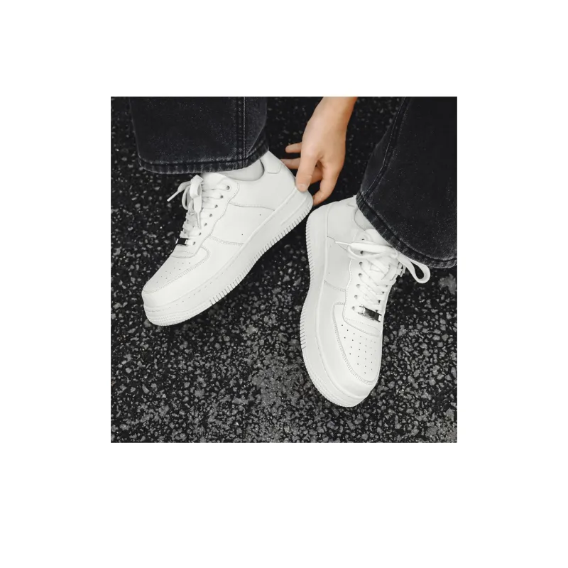 V05 Men's Casual Shoes White Skateboard Shoes Minimalist Style Pure White Shoes Versatile For Students-8