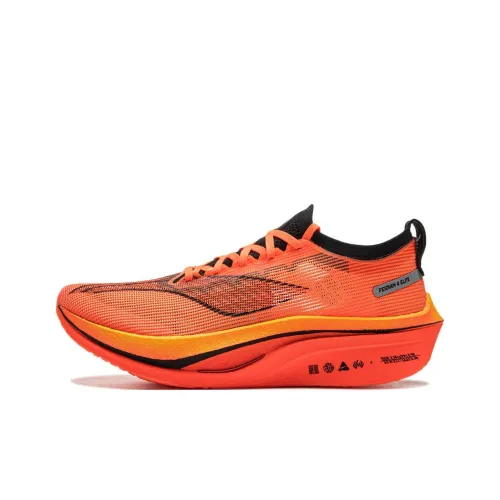 LINING Feidian 4 Elite Running Shoes Unisex Low-Top Neon Vibrant Orange/Neon Fruit Red/Spectrum Yellow