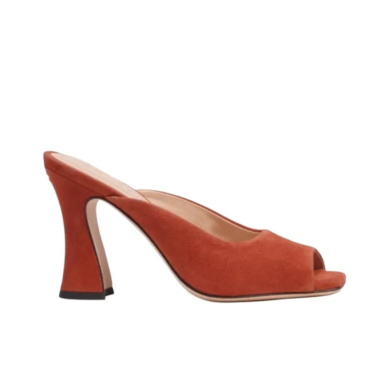 COACH Laural Slip-Resistant Suede Slide Slippers Women's Red-1