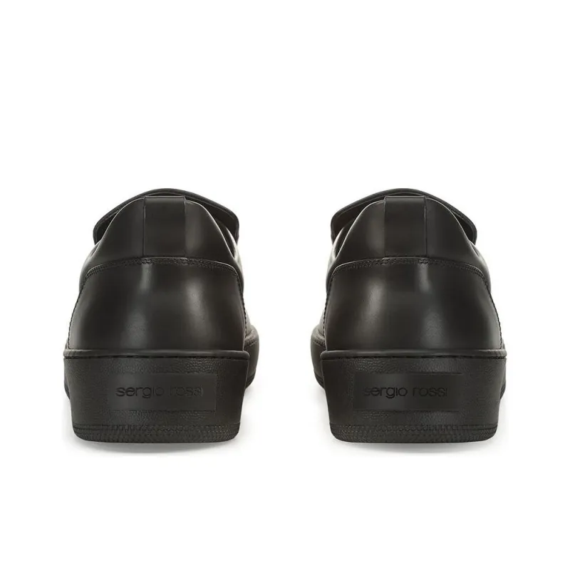 SERGIO ROSSI Sr1 Addict Low-Top Skateboard Shoes Men Black-4