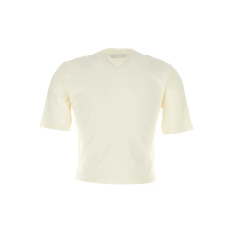 PRADA Logo Printed Crewneck T Shirt-1