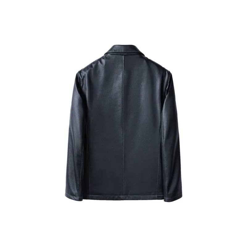 KAISER Leather Jacket Men's Black-1