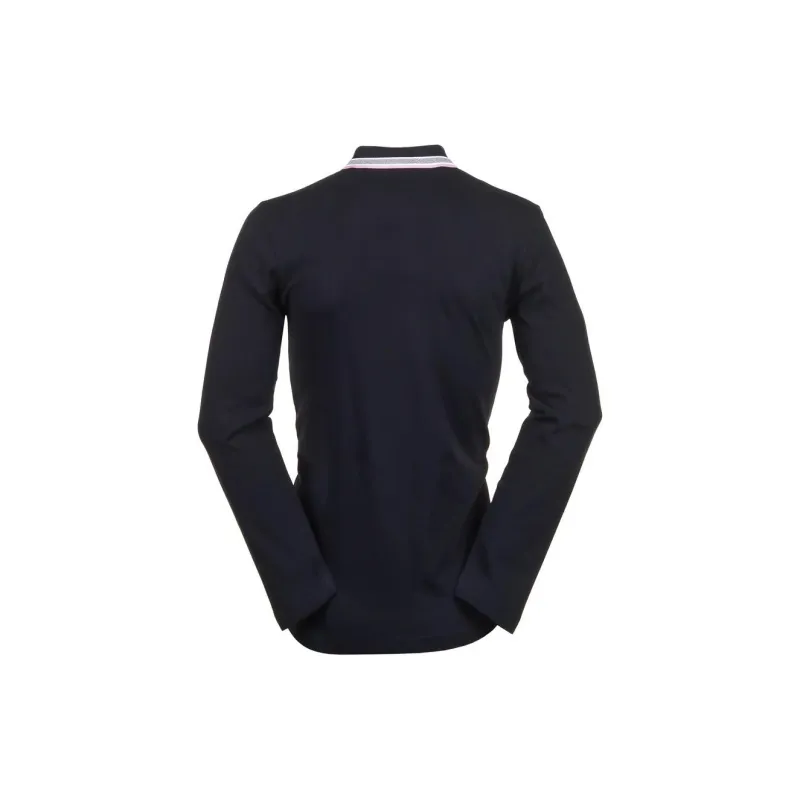 HUGO BOSS Logo Embroidered Long Sleeved Polo Shirt-1