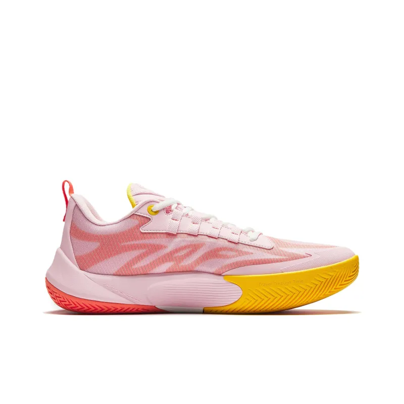 Anta Instantaneous 1 TD Honey Peach Cushioning, Wear Resistant Low Top Basketball Shoes Men's Pink-1