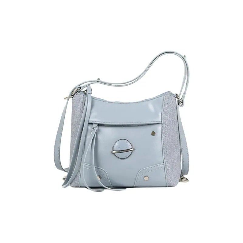 DAPHNE PU Backpack Shoulder Bag Medium Size Women's Blue/White-2