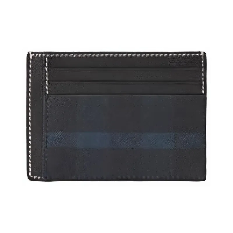 Burberry Leather Detail Card Holder Men's Navy-0