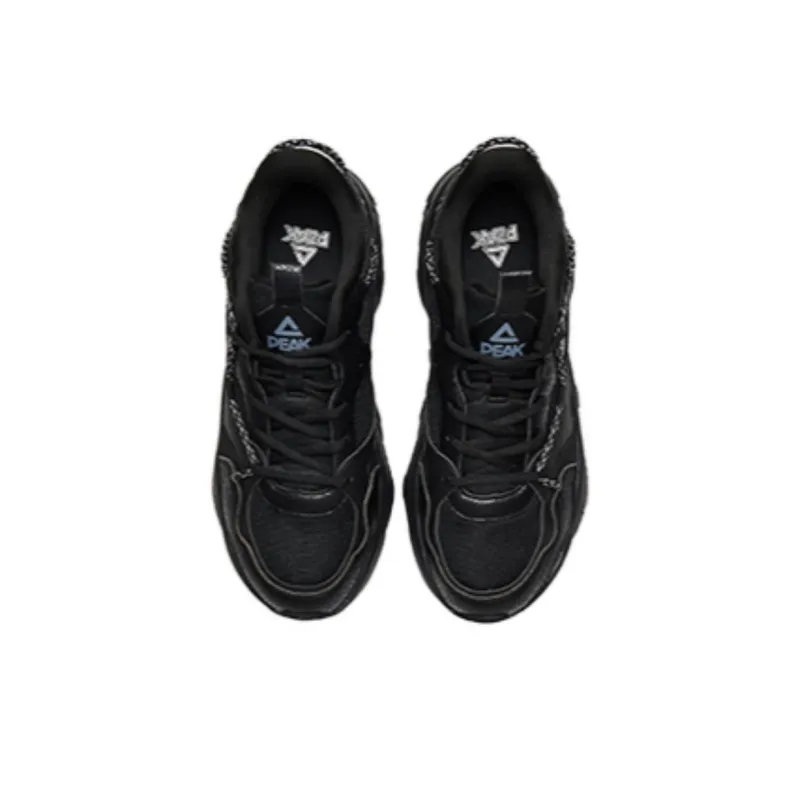 PEAK Classic Heritage Anti Slip Wear Resistant Low Top Casual Shoes Men Black-4