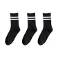 3 Pack-Black Double Stripe