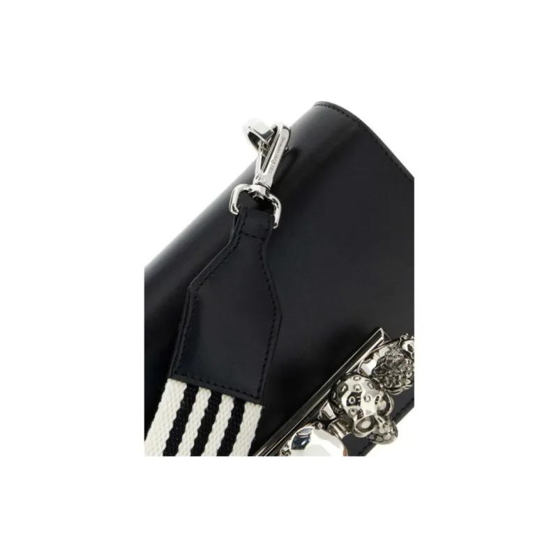 Alexander McQueen Cow Leather Shoulder Bag Crossbody Bag Men's Black-7