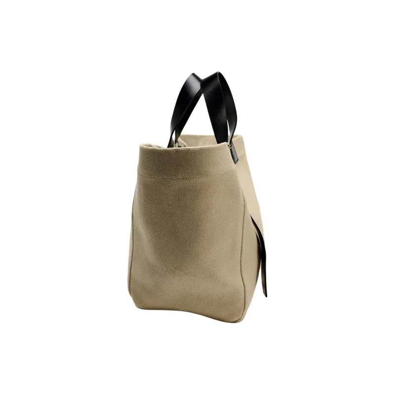 ZARA Cotton Tote Bag Shopping Bag Shoulder Bag Handbag Large Size Women's Raw White-2