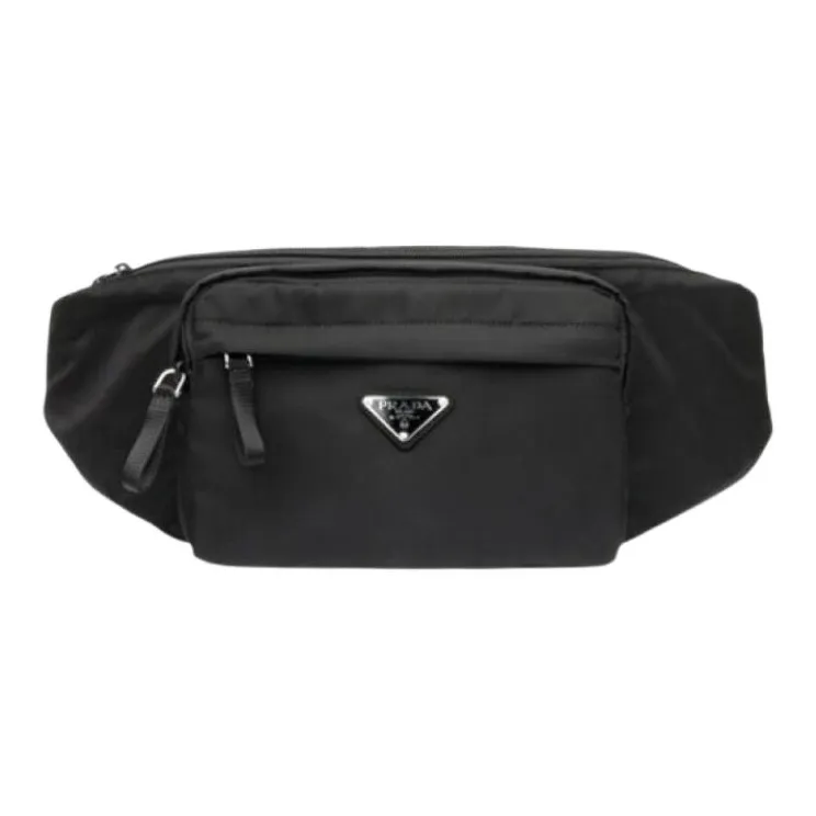 PRADA Nylon Sling Bag Fanny Pack Men's Black-1