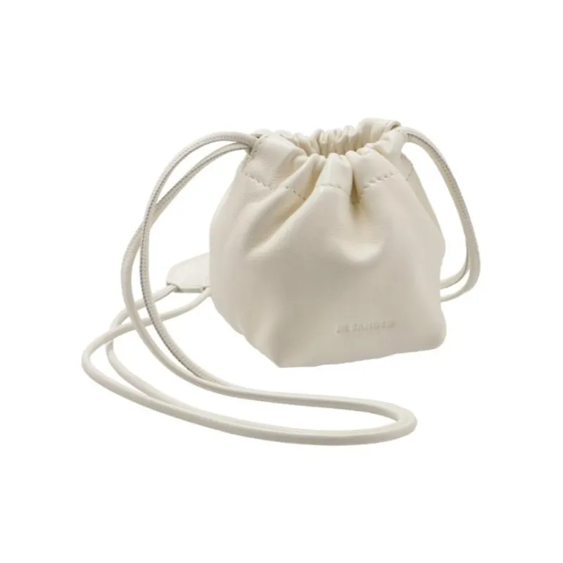 JIL SANDER Lambskin Shoulder Bag, Crossbody Bag Mini Women's Ecru-1